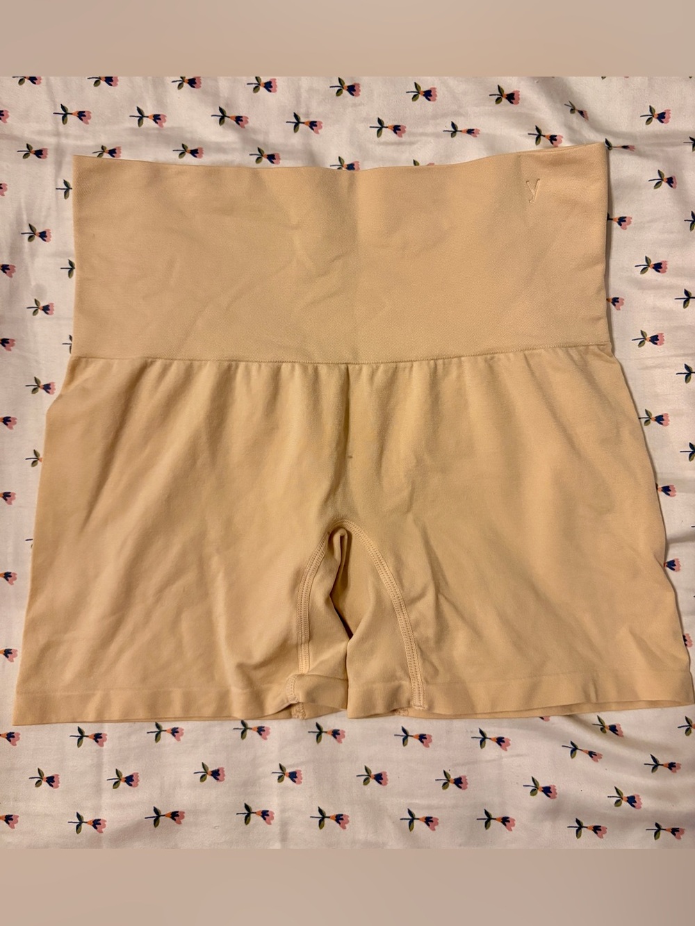 Yummie by Heather Thomson High-Waist Shaping Shorts in Nude